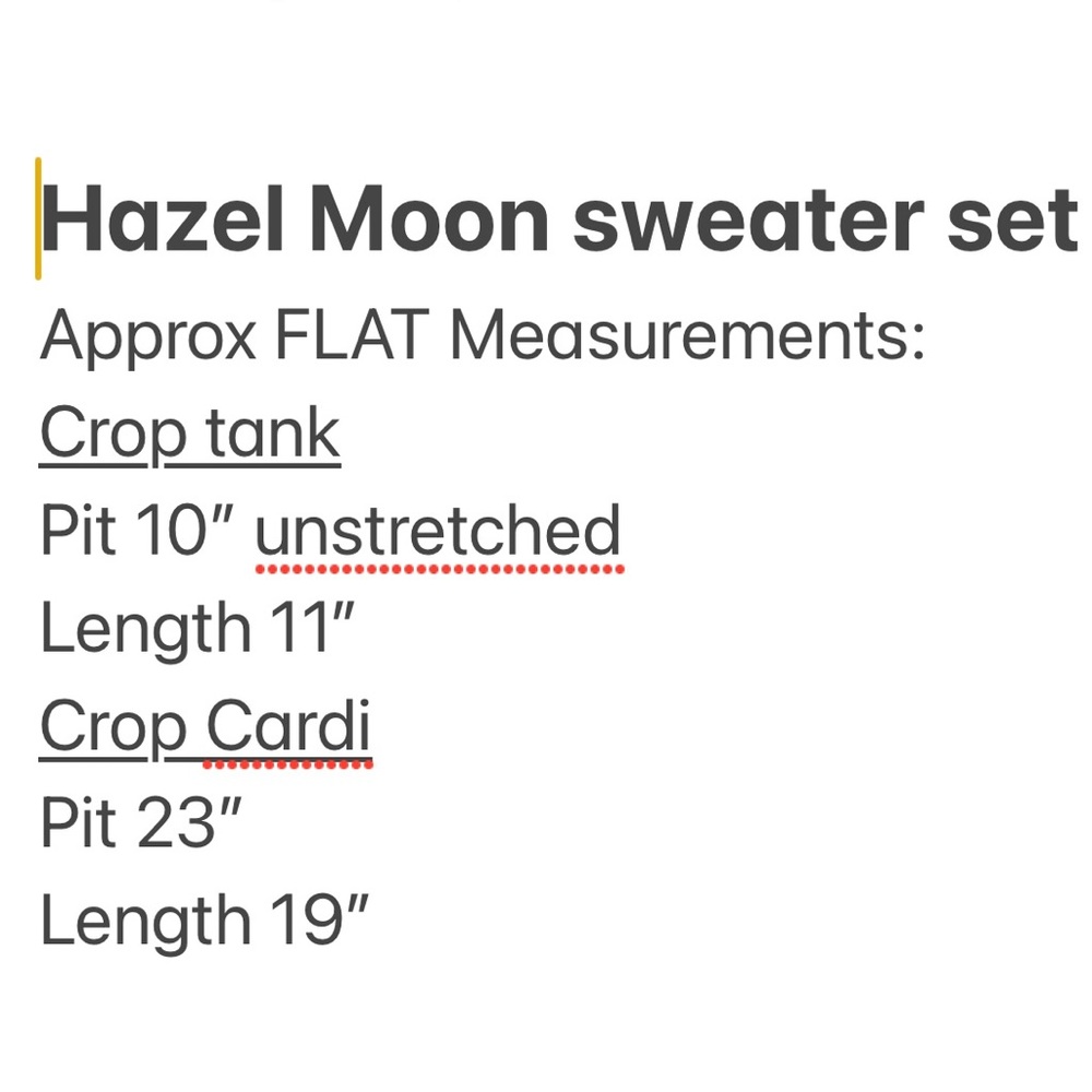 NWT Fuzzy Check Crop Tank + Crop Cardigan Set by Hazel Moon XL Geo - Picture 13 of 13